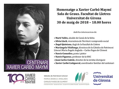 cartell Homenatge a Xavier Carbó cartell Homenatge a Xavier Carbó